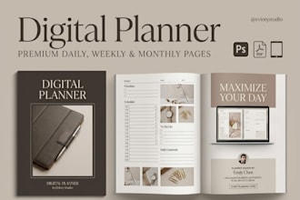 design custom hyperlinked digital daily weekly journal planner for paper pro 2