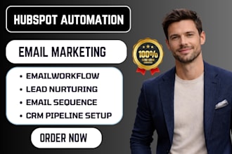 setup hubspot email automation workflow lead nuturing email sequence crm