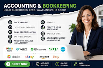 do quickbooks bookkeeping, cleanup, monthly bookkeeping, US and canada tax