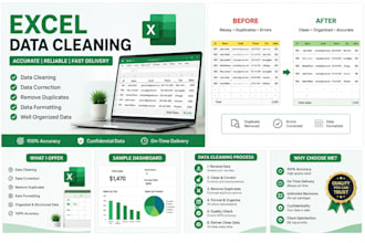 do microsoft excel data cleaning, formatting and analysis