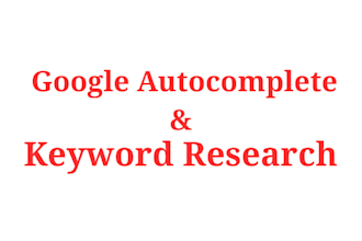 do google autocomplete, autosuggestion for keyword research and business ranking