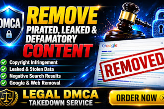 remove defaming, stolen, pirated and leaked content from google under dmca