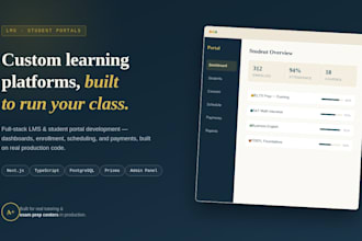 build a custom lms or student portal with nextjs and postgresql