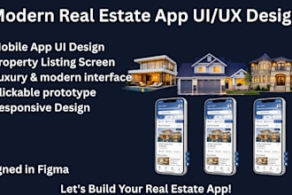 design a premium real estate mobile app UI UX in figma