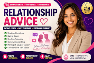 provide relationship advice dating coach love counseling breakup support