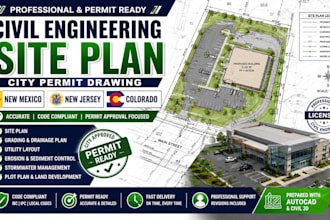 civil engineering site plan city permit drawing new mexico new jersey colorado