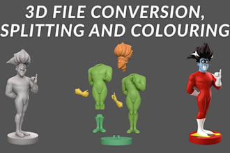 color split stl and convert to multicolor 3mf for bambu studio printing