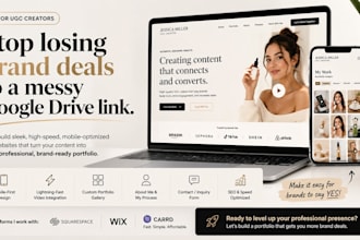 build professional, mobile ready ugc creator portfolio website