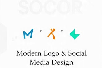 do modern logo and social media post design