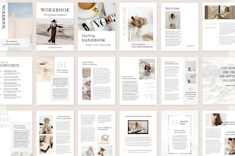 editable lead magnet PDF design canva ebook cover workbook cookbook template