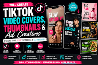 create tiktok video covers, thumbnails and ad creatives in canva