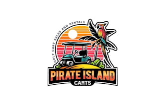 do island vibe logo for golf cart sales and rental business