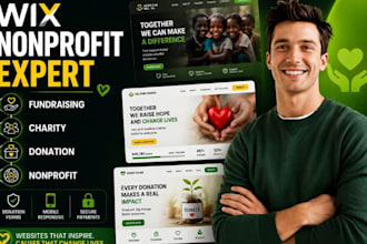 build wix fundraising charity and wix nonprofit donation website