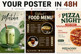 design a restaurant promotion poster