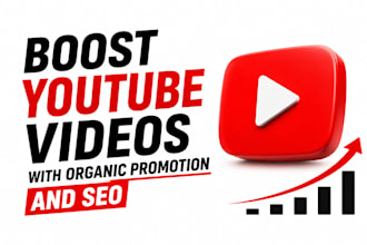 boost youtube videos with organic promotion and SEO
