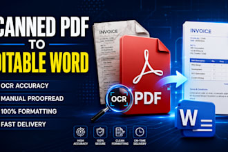 convert scanned PDF to editable word with ocr manually