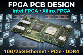 design fpga pcb, intel fpga, 10g 25g ethernet, telecom hardware, pcie ddr4