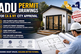design adu permit drawings for ca and ny city approval