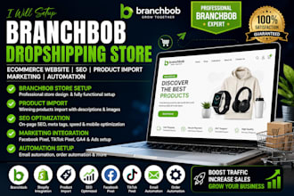 setup  ecommerce branchbob dropshipping website seo product import automation
