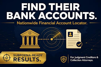 trace debtor assets and locate hidden account indicators