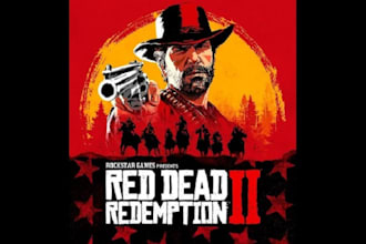 make fivem and discord logo with red dead redemption style