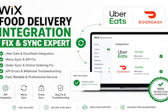 fix wix restaurant food delivery integration uber eats doordash