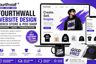 design fourthwall website setup fourthwall merch store and pod shop
