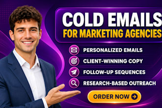 write personalized cold emails for marketing agencies to win clients