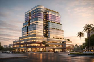 create photorealistic 3d renders for commercial and mixed use buildings