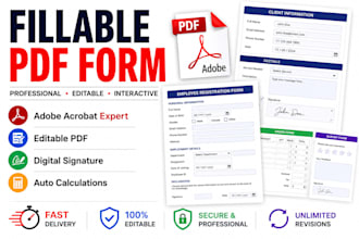 create fillable PDF forms in adobe acrobat with calculations, signature