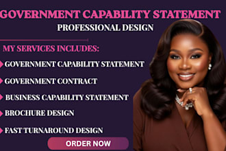 design government capability statement business capability statement