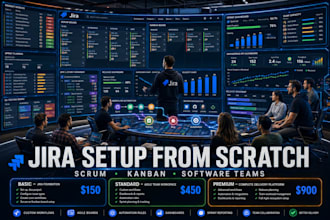 set up jira from scratch for software teams scrum and kanban projects