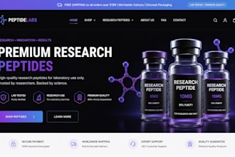 be your peptide website developer biotech website research peptide website