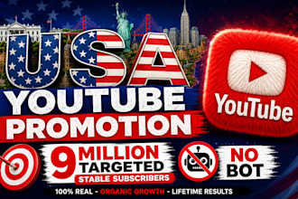 do USA youtube promotion organic channel promotion for real growth