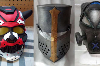 create 3d wearable cosplay props and helmet for 3d printing and cosplay creation