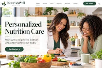 design wix nutrition coach website meal plan booking wellness coach website