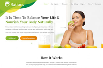 design wix nutrition coach website meal plan booking wellness coach website