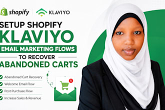 setup shopify klaviyo email marketing flows to recover abandoned carts