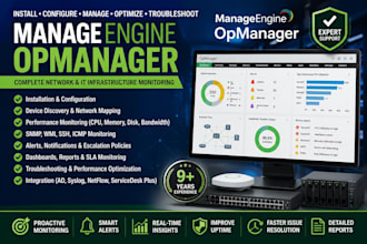 install, configure, troubleshoot manageengine opmanager