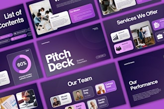 design investor pitch deck presentation, canva business powerpoint presentation