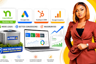 manage nextdoor ads google ads hubspot CRM analytics for hvac companies