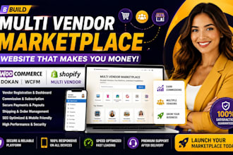 build woocommerce, shopify multi vendor marketplace website with dokan or wcfm