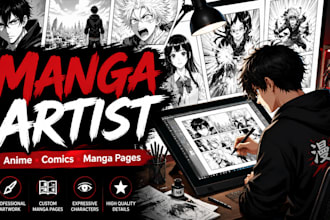 your manga artist for custom manga pages and comic illustrations