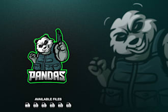 create a custom panda logo with unique concepts