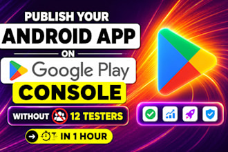 do android app publishing on my old google play console account in 1 hr
