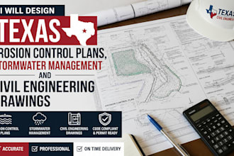 design texas erosion control plans stormwater management civil engineering plans