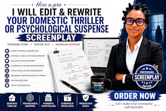 edit and rewrite your domestic thriller psychological suspense screenplay