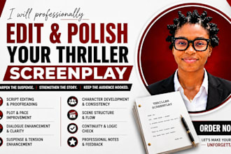 edit and rewrite your domestic thriller psychological suspense screenplay