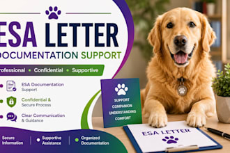 provide professional esa documentation support and intake assistance