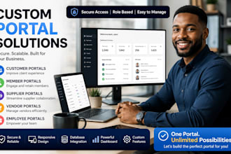 build custom client customer employee member and vendor portal website